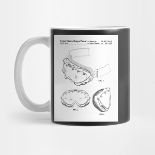 Ski Mask Patent - Ski Instructor Ski Fan Art - White Mug